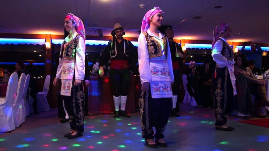 Bosphorus: Dinner Cruise with Live Performances Experience - After Dinner Entertainment: Tambourine, Belly Dancing, and More