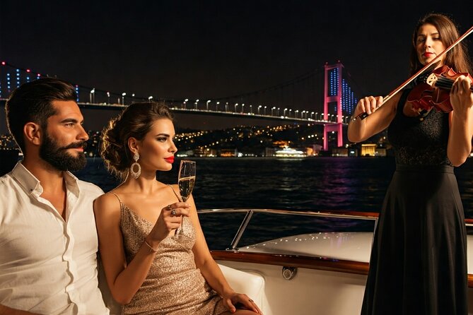 Bosphorus Night Cruise with Luxury Yacht - The Bosphorus Bridge Footings: A Transportation Symbol With Photo Power