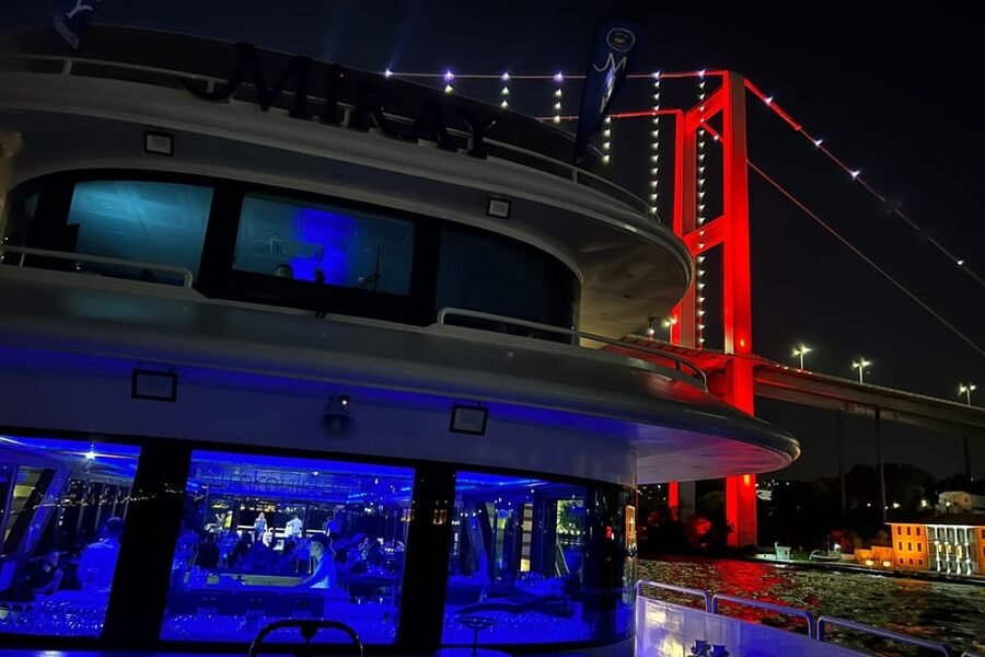 From Istanbul: Bosphorus Dinner Cruise Tavern & World Show - The bridge lights: Bosphorus Bridge and Fatih Sultan Mehmet Bridge photo moments