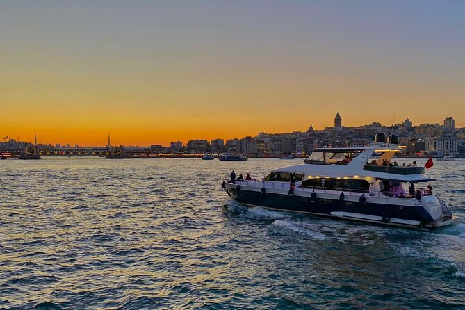 Guided Bosphorus Sunset Cruise on Luxurious Yacht - Small Group Cruise - The Bosphorus Bridge view, 15 July Martyrs Bridge to Europe-Asia connection