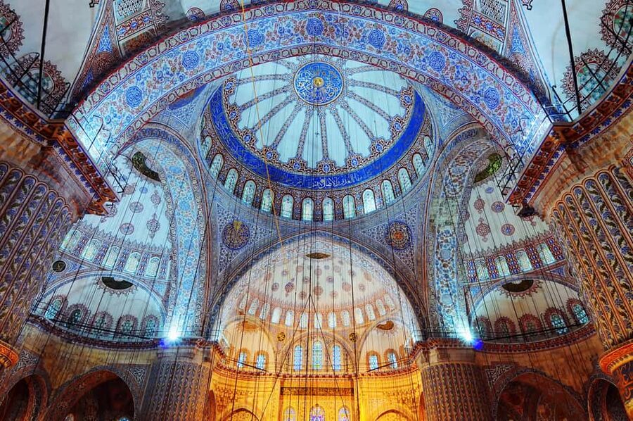 Istanbul: Blue Mosque and Hagia Sophia Tour w/Entry Tickets - Blue Mosque with priority access: blue tiles, courtyard views, and dress rules