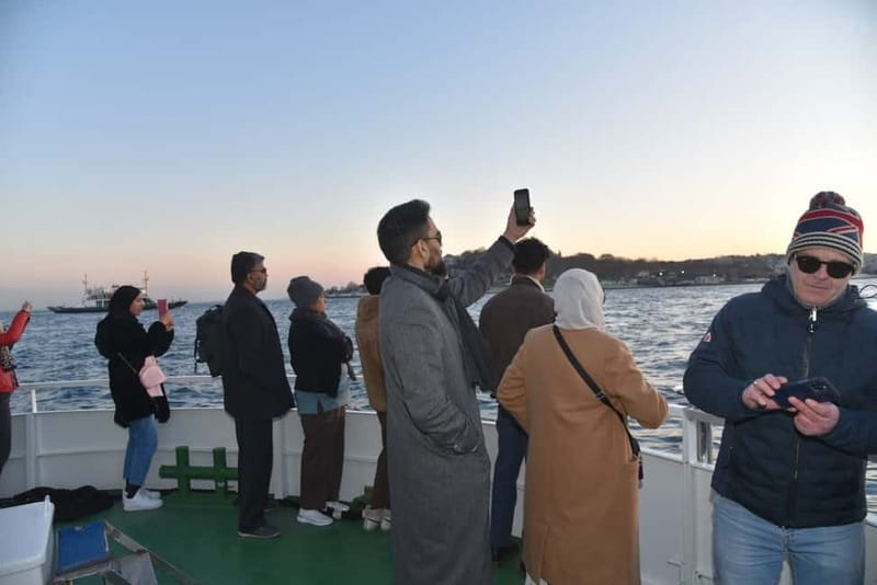 Istanbul: Bosphorous Asian Side Boat Cruise Morning - Included on board: guide, audio, water and tea, and the small food reality check