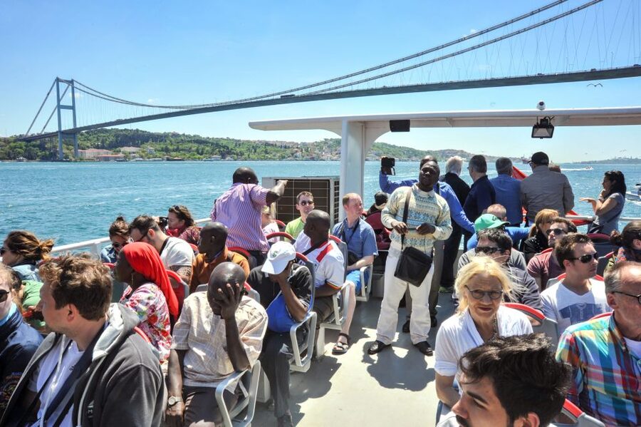 Istanbul: Bosphorus Cruise w/Audio Guide and Sunset Option - Golden Horn segment: the harbor view that explains Istanbul