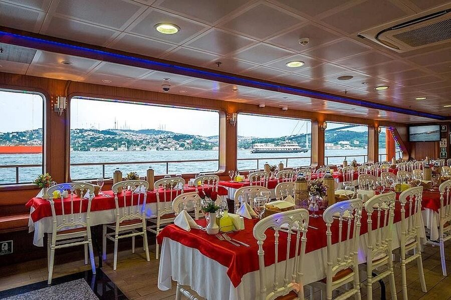 Istanbul Bosphorus Dinner Cruise &Entertainment hotel pickup - Dinner on board: Turkish plates, meze-style starters, and realistic timing