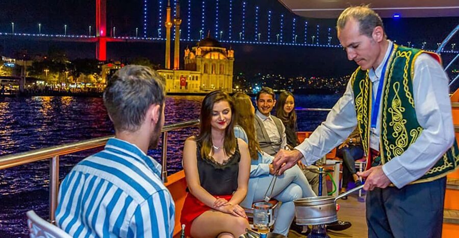 Istanbul: Bosphorus Night Dinner Cruise with Private Table - A night cruise across the Bosphorus, Europe to Asia