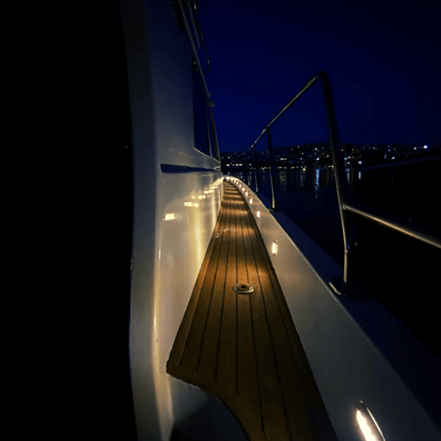 İstanbul: Bosphorus Private Yacht Cruise with Tea and Coffee - Dolmabahçe and Çırağan Palaces, seen outside in one continuous ride