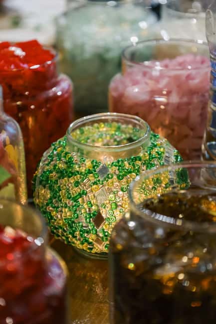 Istanbul: Mosaic Candle Holder Workshop - The Istanbul hospitality part: pomegranate tea, Turkish delight, and real conversation