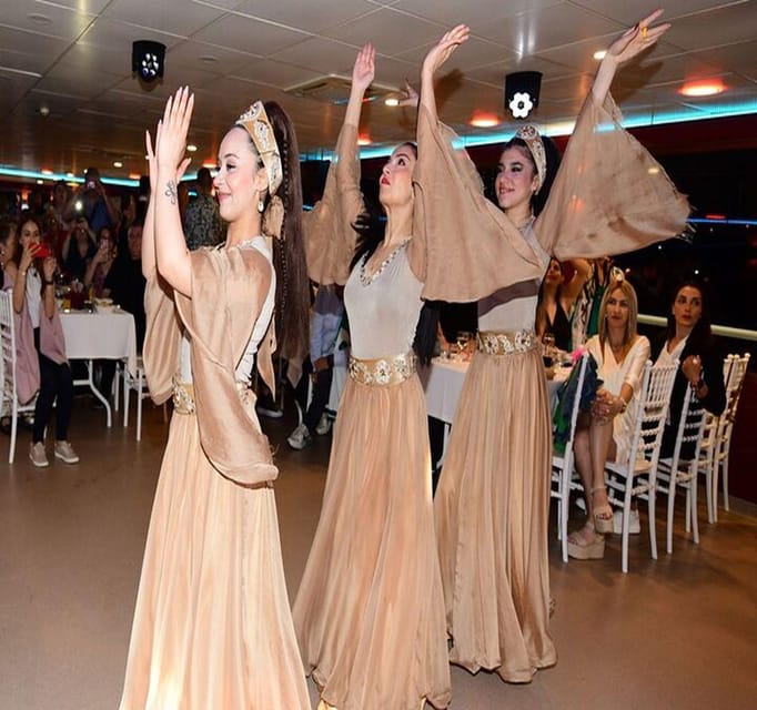 Istanbul: New Year's Eve Bosphorus Dinner Cruise 2027 - The party program: belly dance, folk dance, and DJ performance