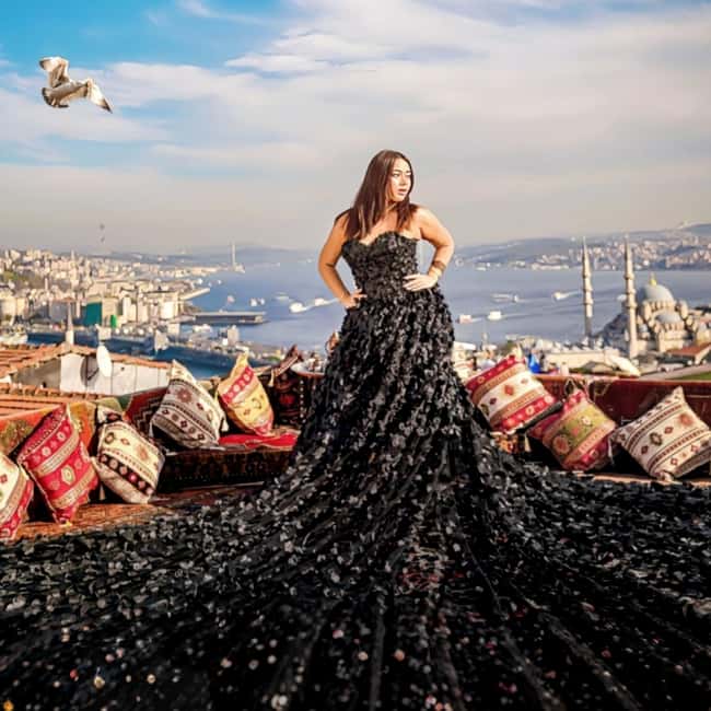 Istanbul: Photoshoot with Professional Photographer - Rooftop flying dress and Lightroom shooting: dramatic photos, extra costs