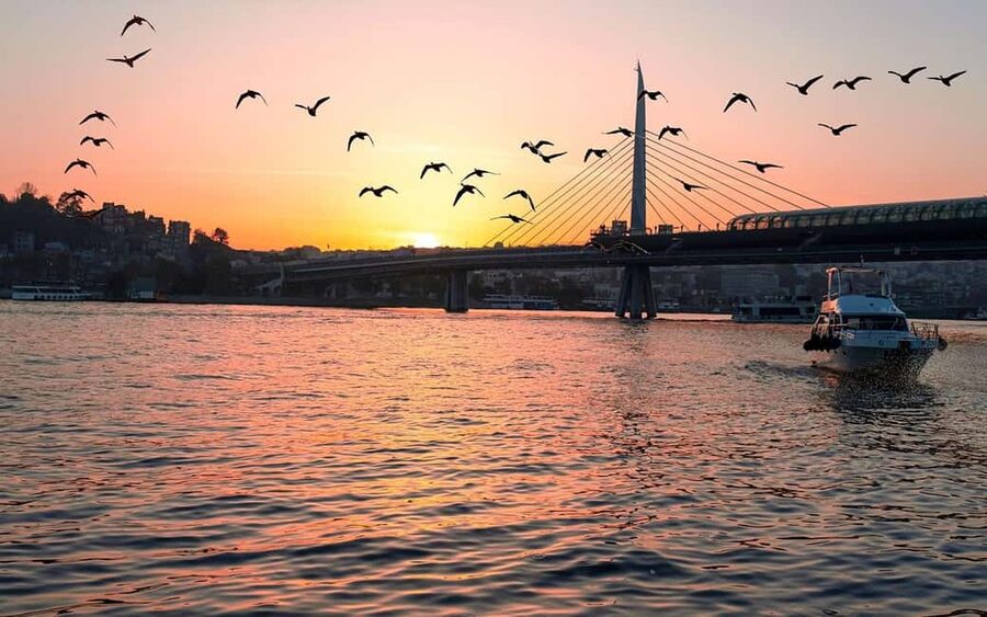 Istanbul: Sunset Bosphorus Yacht Cruise with A break on Asia - Getting to the boat: Karaköy, Baracuda Terrace, and the start point