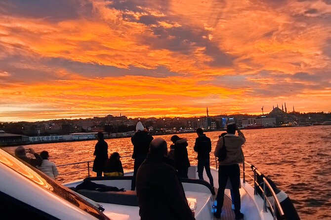 Istanbul Sunset Cruise on the Bosphorus - Galata Bridge, Genoese-era Galata, and the new cruise terminal scenery