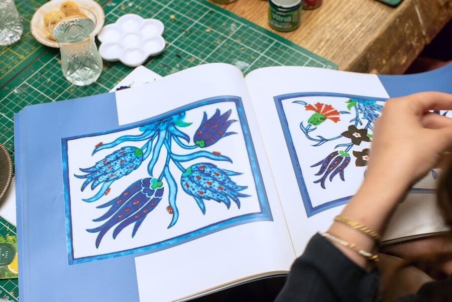 Istanbul: Turkish Tile Painting & Ceramic Workshop w/ Snacks - Unlimited Tea, Coffee, and Handmade Cookies You Will Actually Notice