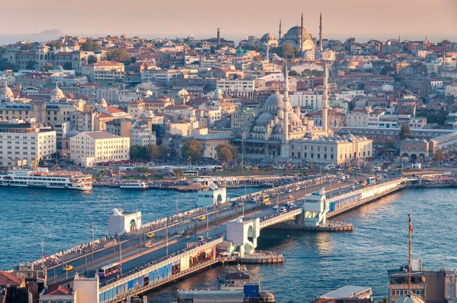 Istanbul: Two Continents Evening Bus Tour with Commentary - Taksim Square and Spice Bazaar on the way back