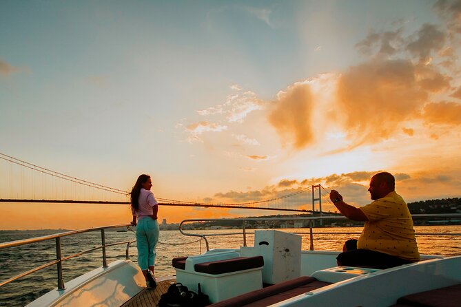Luxury Sunset Yacht Cruise on the Bosphorus – Refresh & Relax - Maiden’s Tower and the photogenic stretch after dark