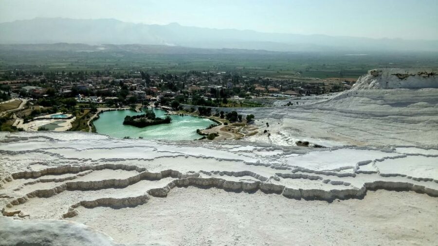 Pamukkale Day Tour With Flights and Transfers from Istanbul - Karahayit hot springs: the red mineral color moment